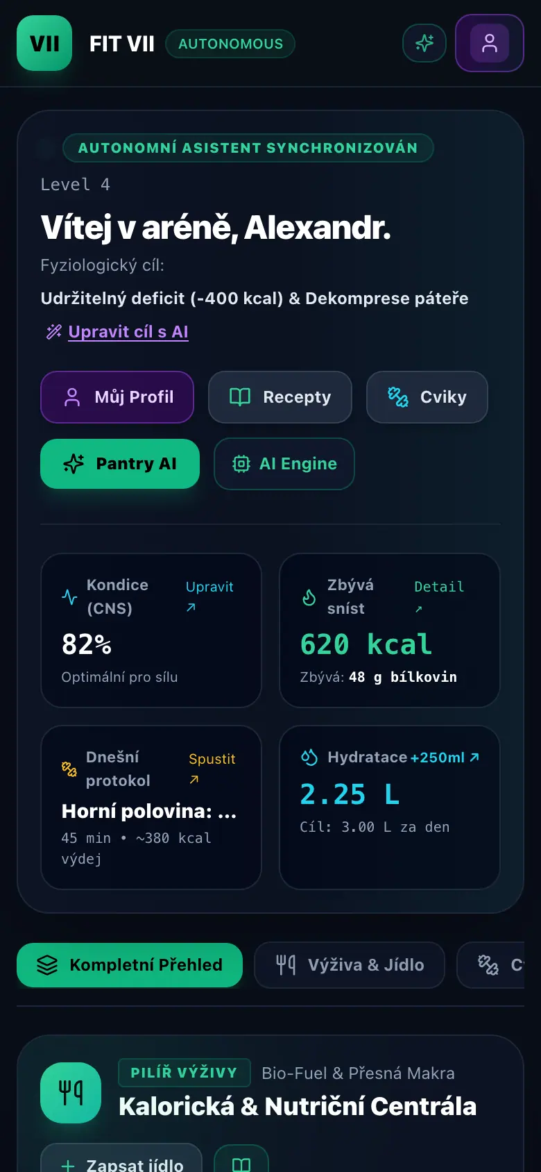 FIT VII — obrazovka 3