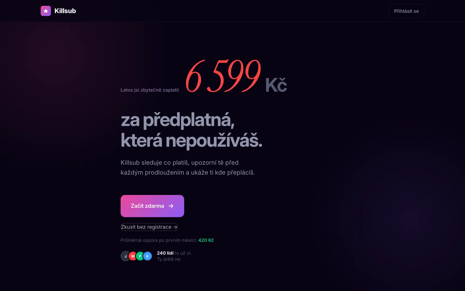 Killsub — obrazovka 1