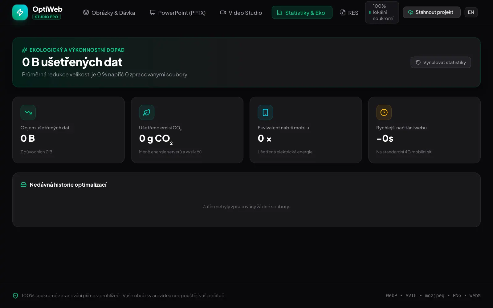 OptiWeb Studio — obrazovka 4